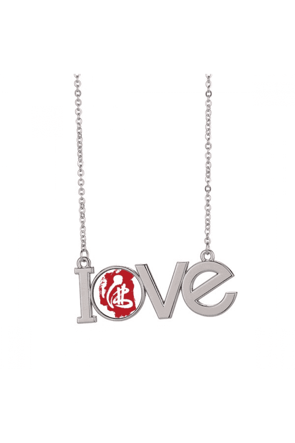 red character figure love necklace pendant charm jewelry
