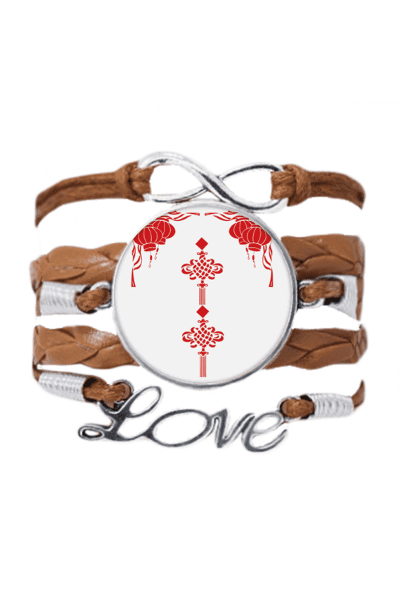 red chinese knot pattern bracelet love chain ornament wristband