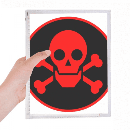 red danger checal toxic l symbol notebook loose diary refillable journal statiry