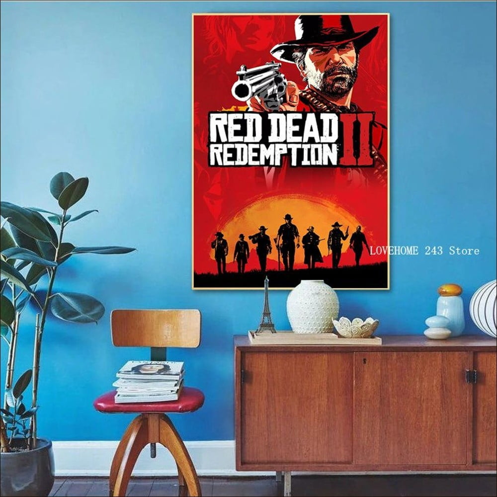 red dead redemption 2 Poster Anime Posters Sticky Decoracion Painting ...