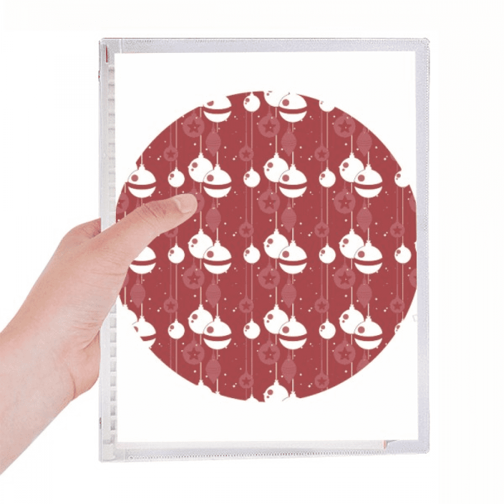 red decoration white pattern mas notebook loose diary refillable journal statiry