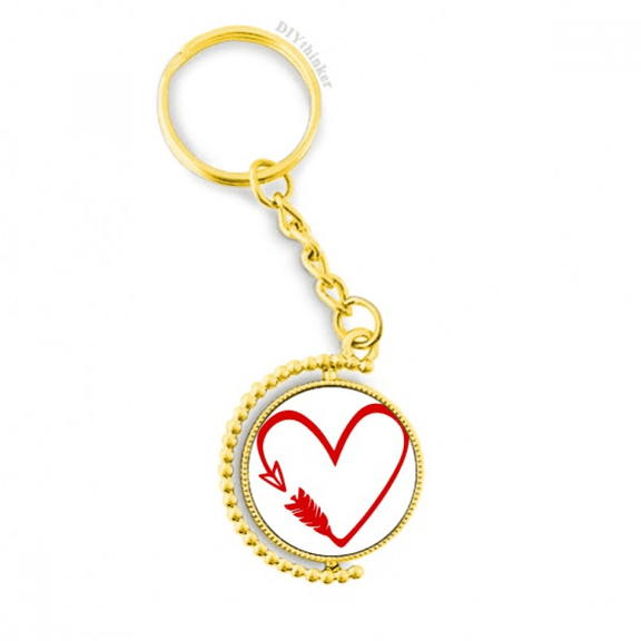 red design arrow heart illustration metal connector key chain  accessory en keyholder