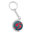 thumbnail image 1 of red fish japan chinese lucky rotatable keyholder disc accessories chain clip, 1 of 3