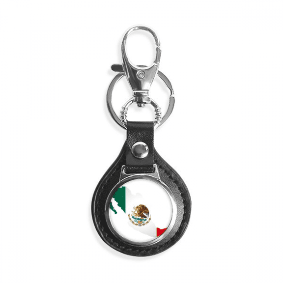 red green mexico map emblem eagle eat snake key link chain keyholder finder hook metal