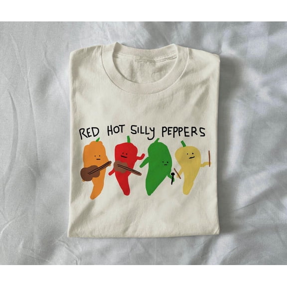 red hot silly peppers - unisex t shirt, funny t shirt, cartoon t shirt, meme t shirt, silly t shirt