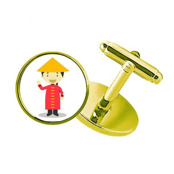 red long gown china cartoon studded business metal cufflinks en