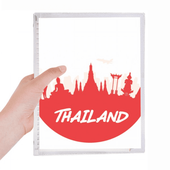 red outline landmark thailand notebook loose diary refillable journal statiry