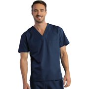 red panda unisex v-neck solid scrub top