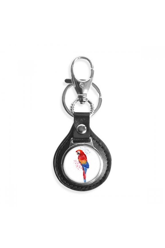 red psittaciformes parrot bird key link chain keyholder finder hook metal
