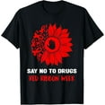 thumbnail image 1 of red ribbon week say no to drugs sunflower T-Shirt, 1 of 4