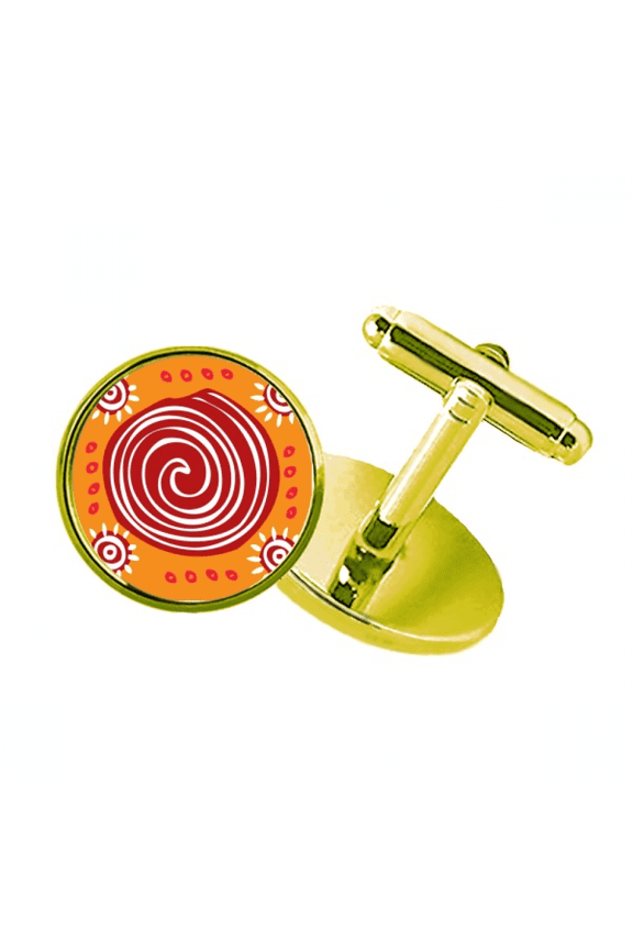 red screw mexico totems ancient civilization studded business metal cufflinks en