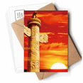 thumbnail image 1 of red sun ornamental column china Postcards Envelopes Blank Note Cards Mailing, 1 of 4