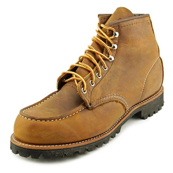 red wing shoes heritage classic moc roughneck men leather brown work boot