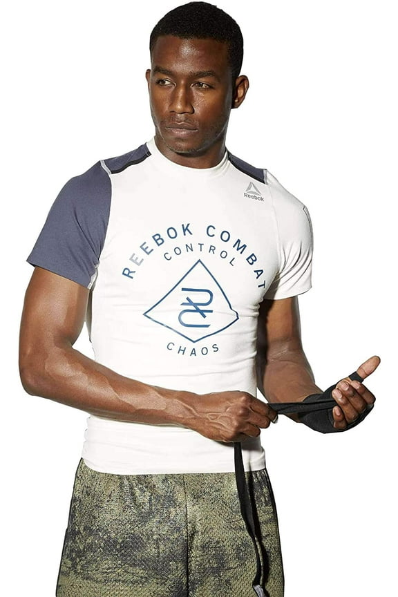 men combat training short sleeve rashguard