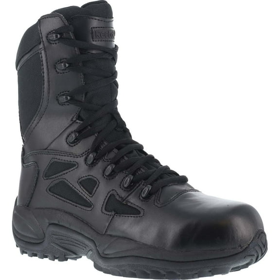 reebok men's 8" rapid response rb composite toe combat boot black 4.5 m