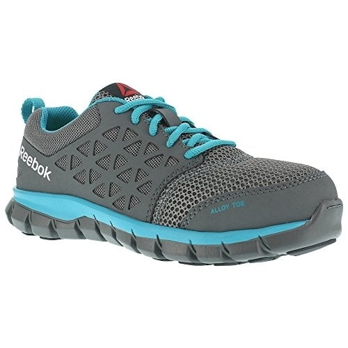 reebok women's sublite cushion rb045 work boot, grey turquoise, 10.5 w us