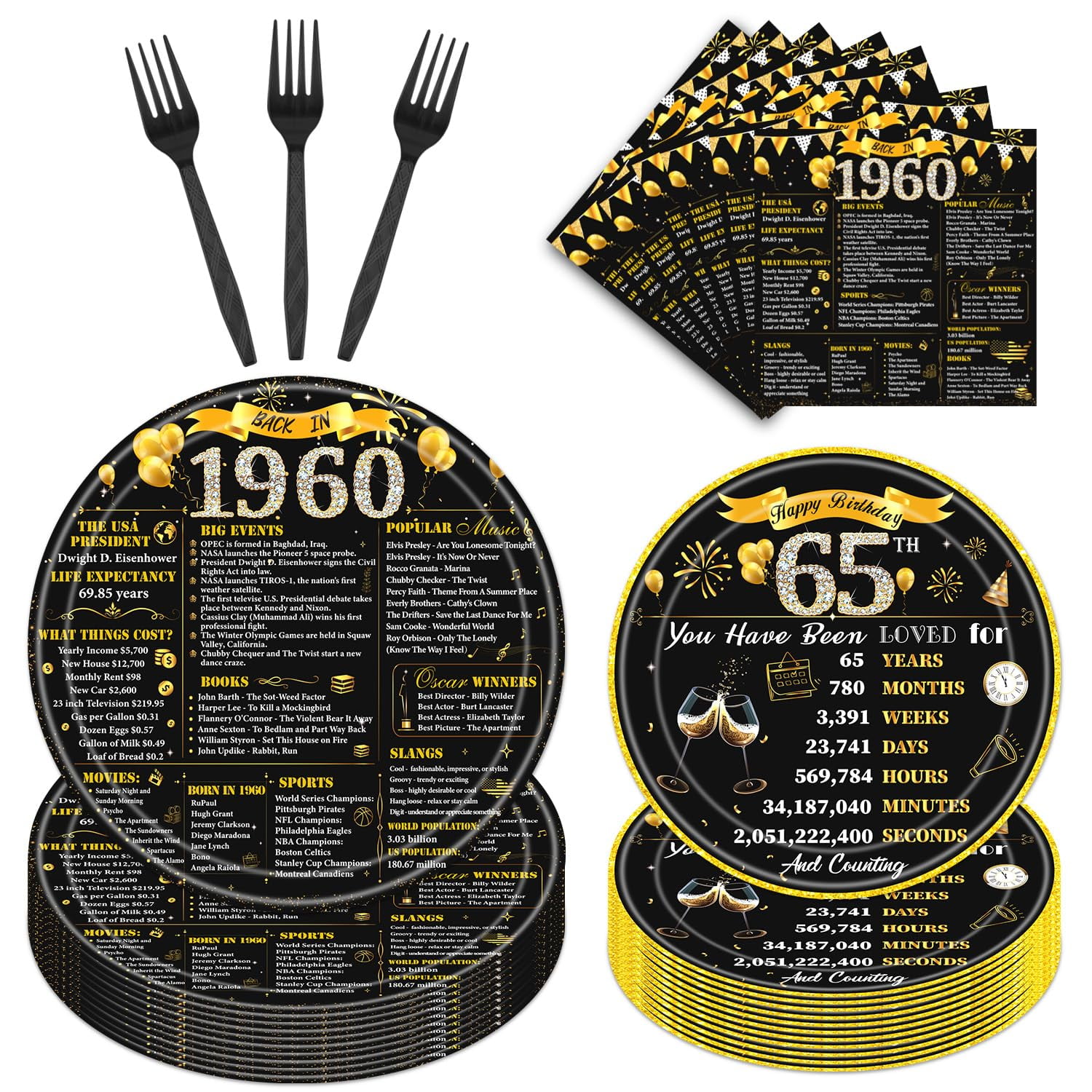 96 Pcs 65th Birthday Decorations For Men 65th Birthday - View #7
