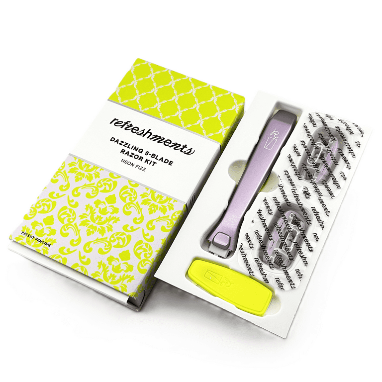 refreshments DAZZLING 5-BLADE RAZOR KIT NEON FIZZ - Walmart.com
