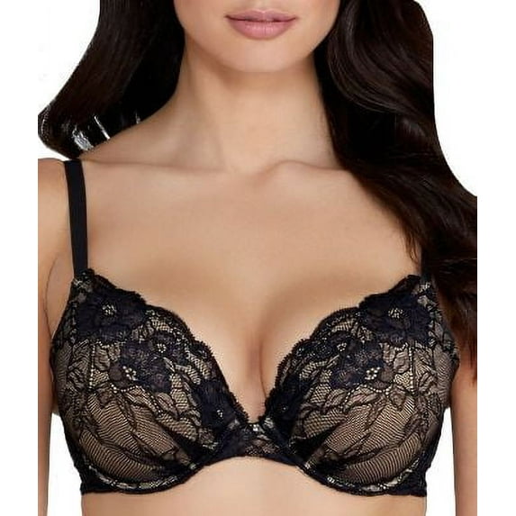 reg Comfort Devotionreg Embellished Plunge Push-Up Bra Comfort 36D Black