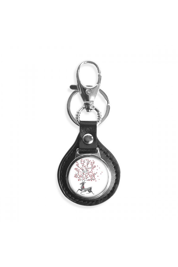 reindeer mas artistic effect hand-painted key link chain keyholder finder hook metal