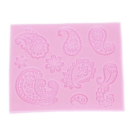 relief liquid state cake sugar lace pattern decor silicone mold retro baking