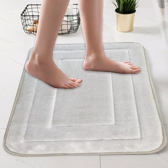 remembrance Foam Bath pad, Non-slide Absorbent Bathroom Rug with Soft Velvet Top and swift Drying for Shower Floor, device Washable 16"x24"