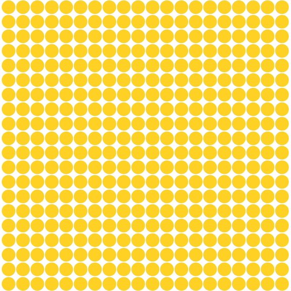removable matte finish yellow 2 inch small dot decal vinyl stickers | great for floors, ceilings, walls, and most smooth surfaces | pack of 400 dots