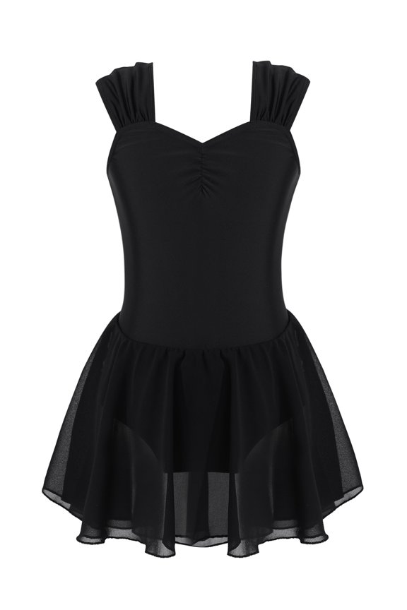 Big Girls Asymmetrical Lyrical Dance Dress Leotard Skirt Latin Jazz Skating Ballet Dance Performance Costumes