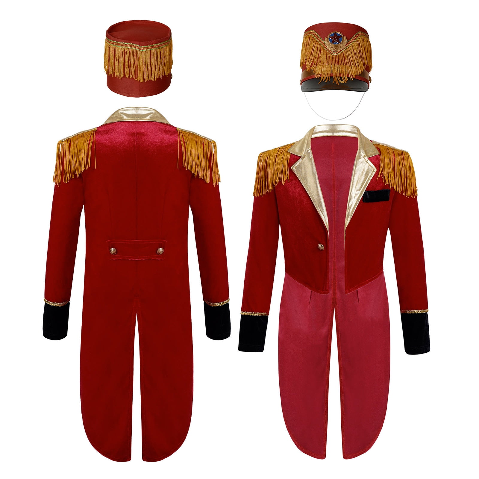 renvena Boys Girls Drum Major Dress Up Costume Flag Raiser Honour Guard