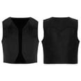 thumbnail image 1 of renvena Boys Girls Western Cowboy Vest Suede Tassel Jacket Outerwear Top Kids Fancy Party Black 10, 1 of 7