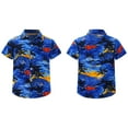 thumbnail image 1 of renvena  Boys Kids Hawaiian Shirt Short Sleeve Button Down Tropical Luau Summer Beach Tops Size5-12 A Type A 5-6, 1 of 7