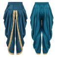 thumbnail image 1 of renvena Boys Satin Dhoti Pants Casual Baggy Trousers for Halloween Theme Party Dark Blue 12, 1 of 7