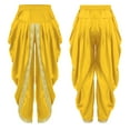 thumbnail image 1 of renvena Boys Satin Dhoti Pants Casual Baggy Trousers for Halloween Theme Party Gold 6, 1 of 7