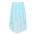 thumbnail image 1 of renvena Girls' Chiffon Hi-Low Dance Skirt Lyrical Ballet Jazz Latin Dance Dress 6-16 Light_Blue 10, 1 of 7