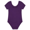 thumbnail image 1 of renvena Girls Children Classic Cotton Short Sleeve Dance Wear Leotard Gymnastics Bodysuit, 1 of 7