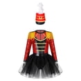 thumbnail image 1 of renvena Girls Drum Majorette Costumes Halloween Tassels Sequins Dance Tutu Dress with Hat Red 14, 1 of 7