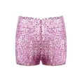 thumbnail image 1 of renvena Girls Kids Sequin Jazz Hip Hop Dance Shorts Active Workout Sport Activewear 3-8 Pink 7-8, 1 of 7