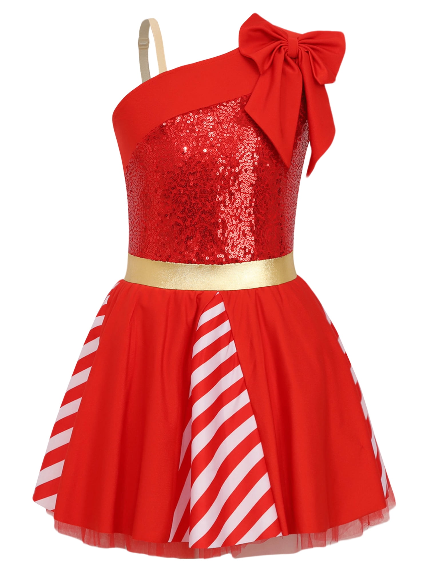 ice skating holiday dresses Tutu Dress For Girls Kids Girls Sequins Striped Dance Dress – Figure Tutu Costume For Christmas Parties aesthetic ice skating dress