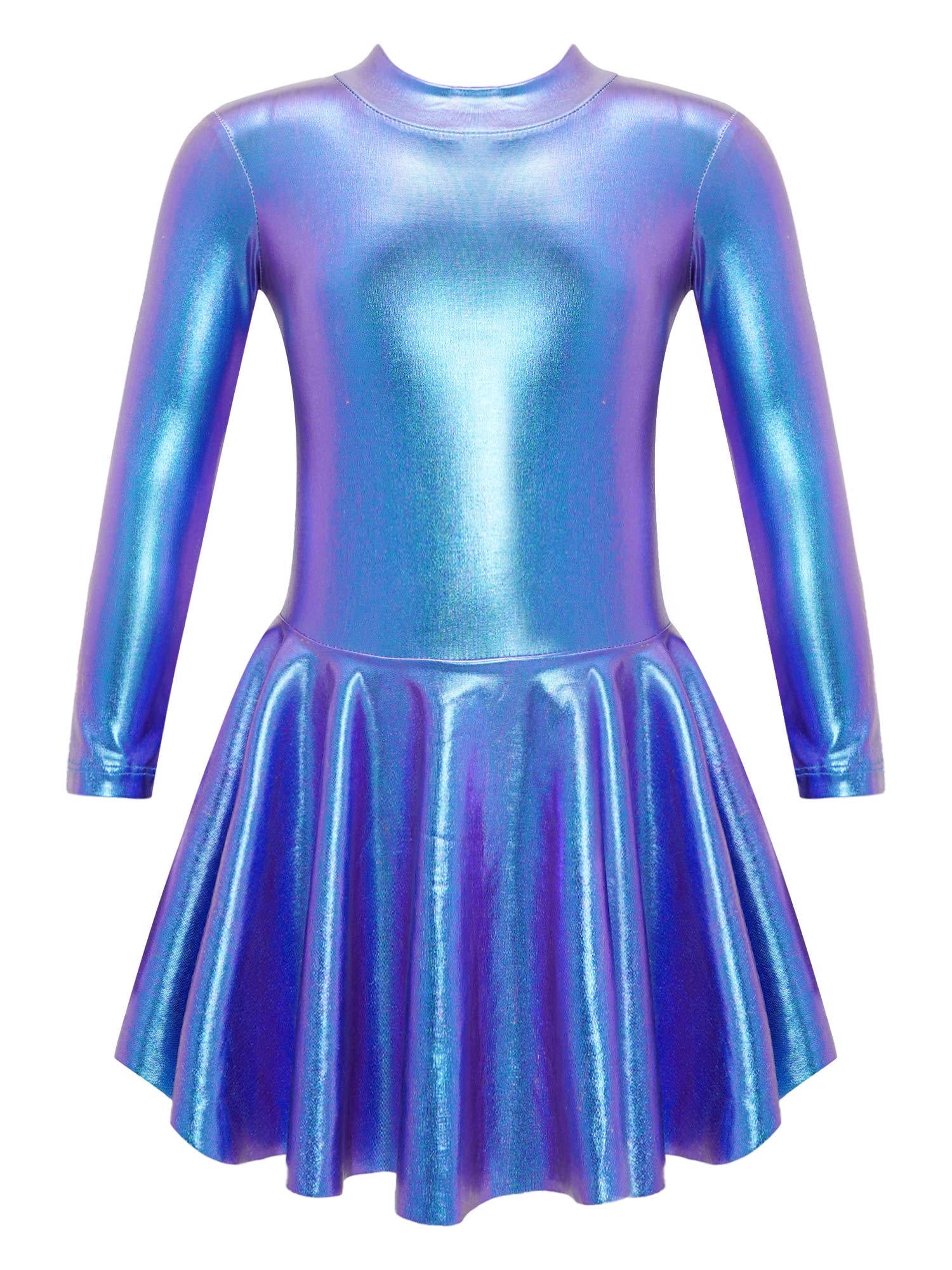 Girls/ Women's Figure Skating Dress - Gradient Rhinestone Leotard For Ice Dance & Performance