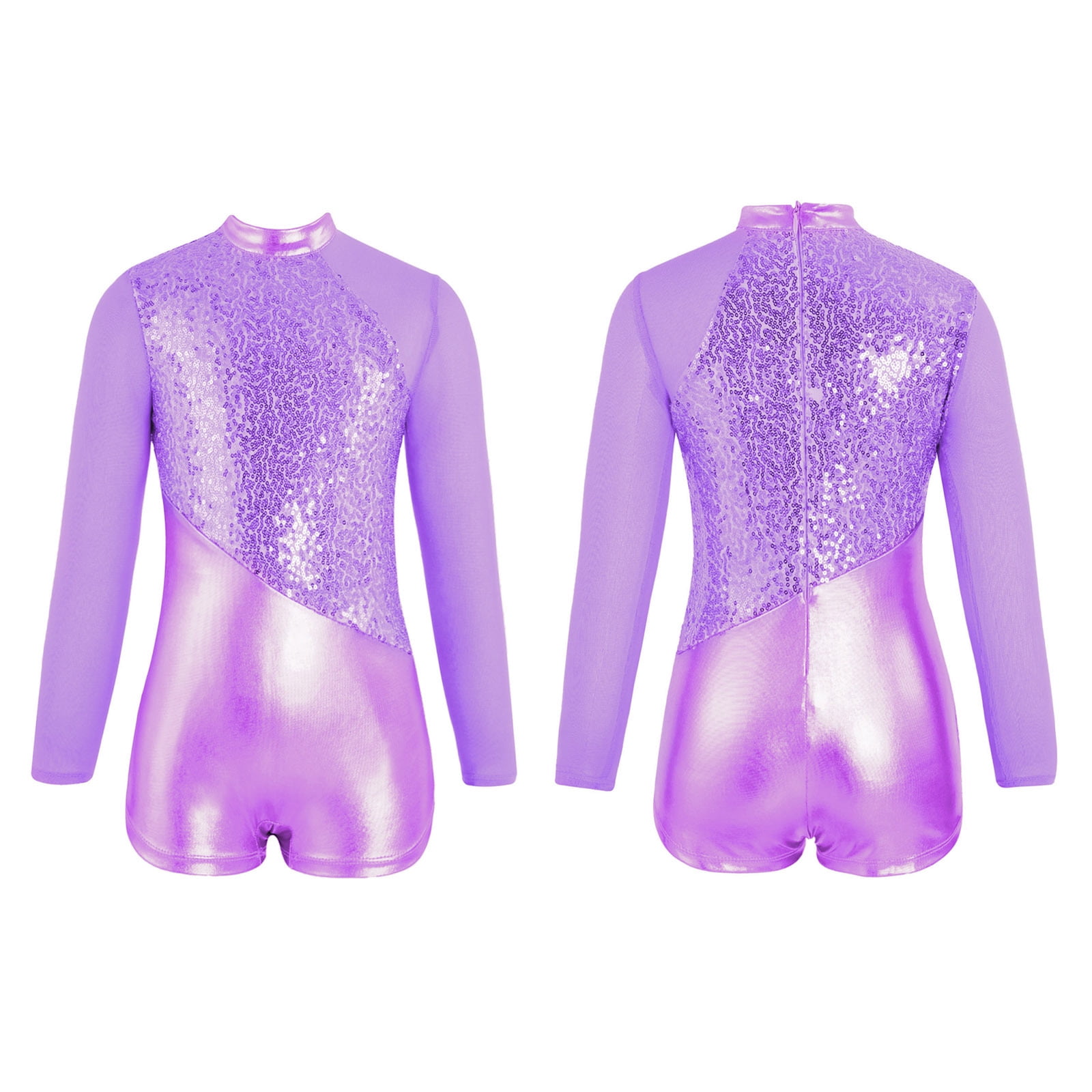renvena Girls Sparkling Metallic Leotards Gymnastics Ballet Jazz Latin