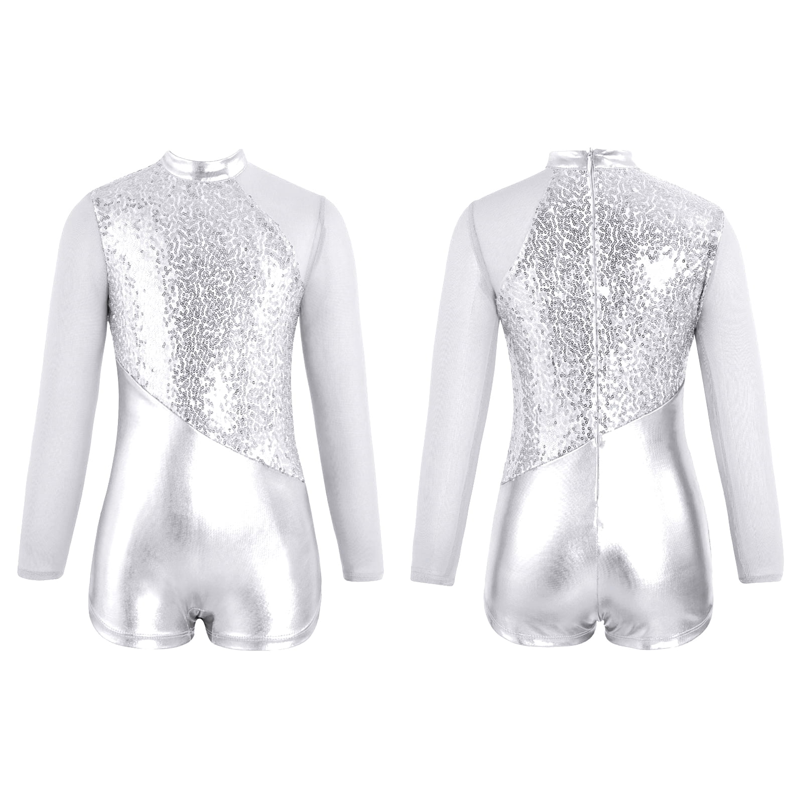renvena Girls Sparkling Metallic Leotards Gymnastics Ballet Jazz Latin