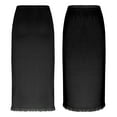 thumbnail image 1 of renvena Half Slips for Women Underskirt Short Lace Trim Above Knee Half Slip Black B One Size, 1 of 6