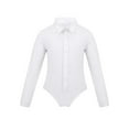 thumbnail image 1 of renvena Kid Boys Long Sleeve Ballroom Latin Modern Salsa Dance Shirt Romper Bodysuit Tuxedo Leotard Dancewear White 6, 1 of 7