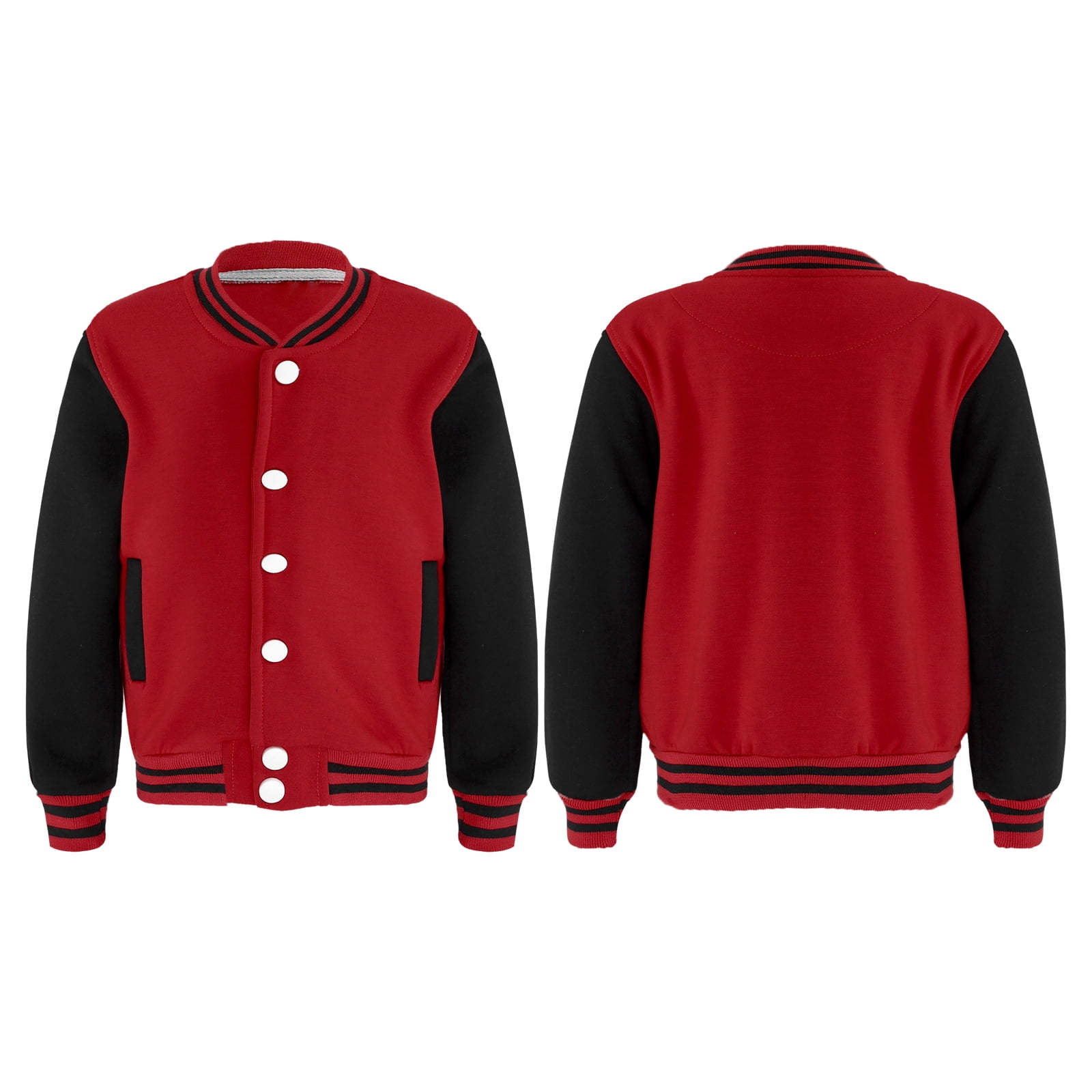 Kids Boys Baseball Jackets Outerwear Animal Color Block Long Sleeve Coat main image 1