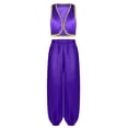 thumbnail image 1 of renvena Kids Boys Fairytale Cosplay Dress Up Golden Braided Vest with Elastic Waistband Pants for Theme Party Purple 10, 1 of 7