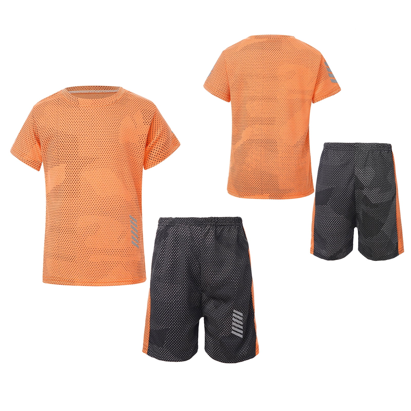 Renvena Ensemble Sport Garçon 2 Pièces T-Shirt Manches Courtes Et Short Football 8-14 Ans - Séchage Rapide