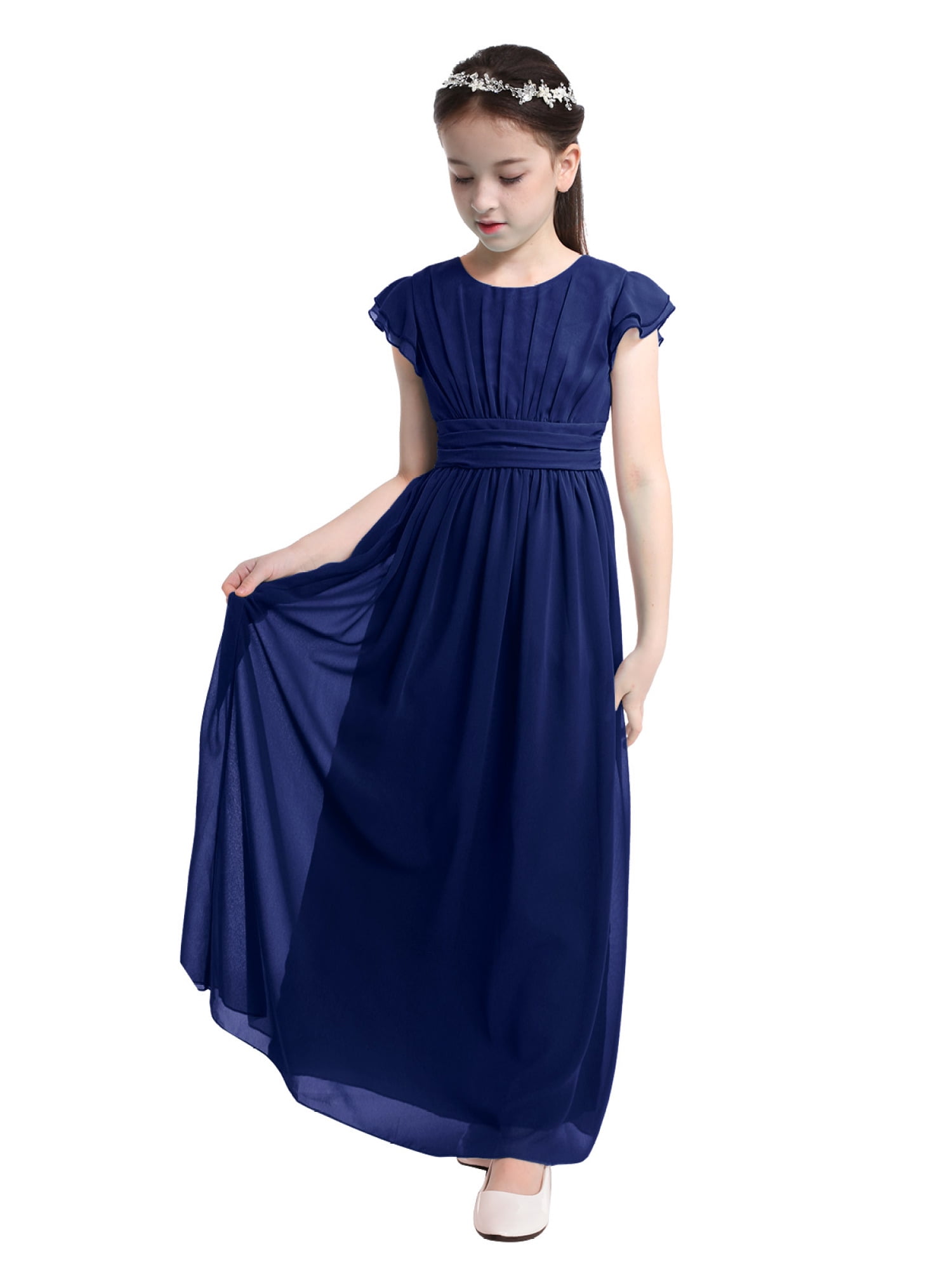Floryme Princess  Chiffon Knee-length Toddler Birthday Dress