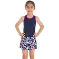 thumbnail image 1 of renvena Kids Girls 2PCS Tennis Skateboard Uniform Racer Back Vest Top with Built-in Shorts Golf Skorts Outfit Color Block 8, 1 of 7