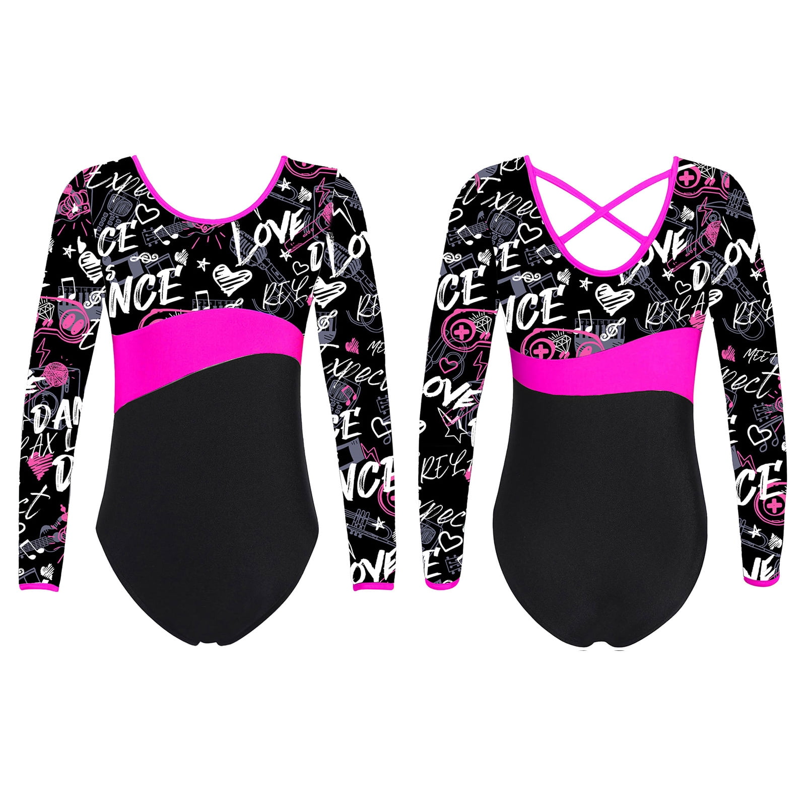 Kids Girls Sleeveless Figure Skating Bodysuit Ballet Dance Jersey Gymnastics Leotard Tops Shiny Rhinestones Tank Unitard Costume