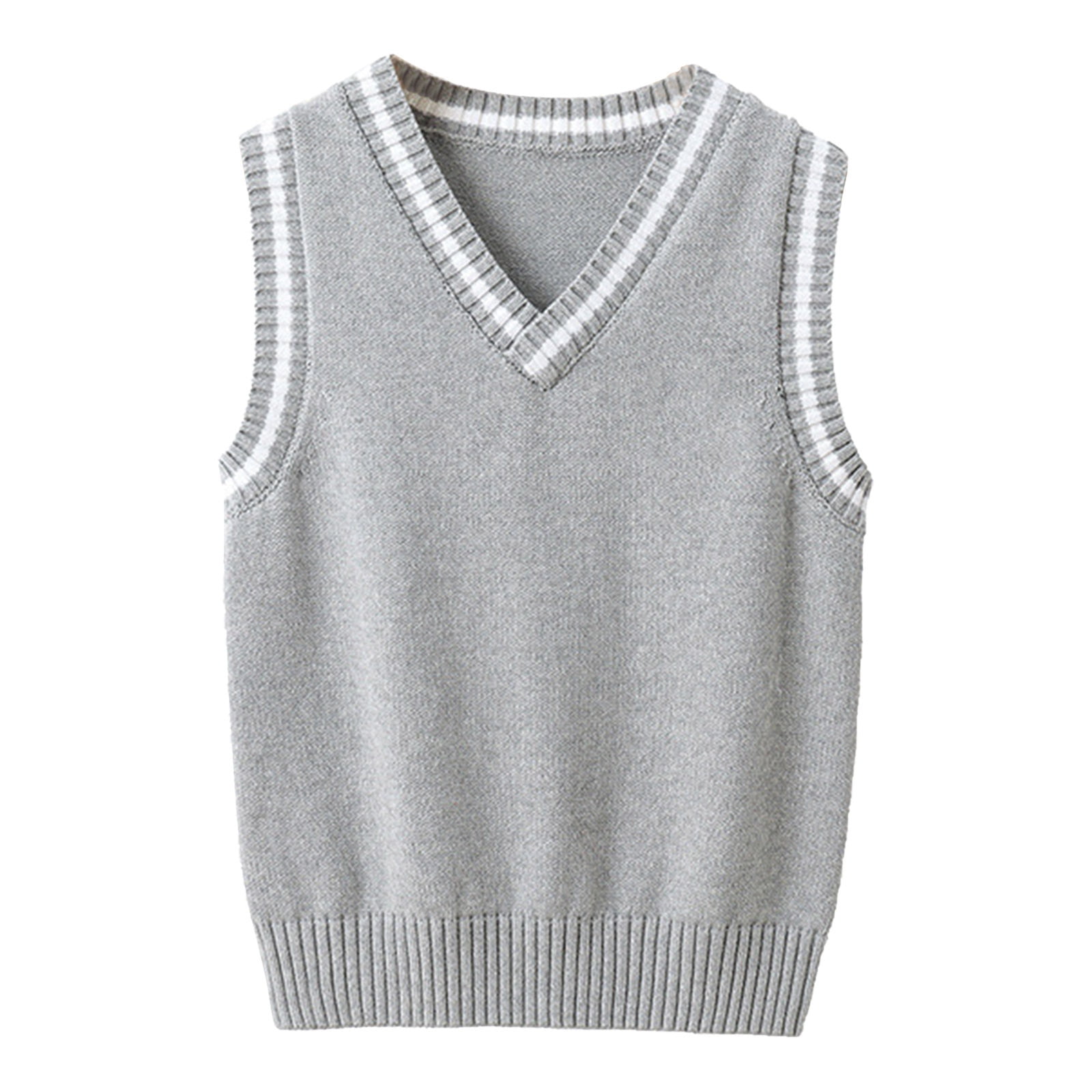renvena Kids Girls Boys V-neck Knitted Sweater Vest Top Sleeveless ...